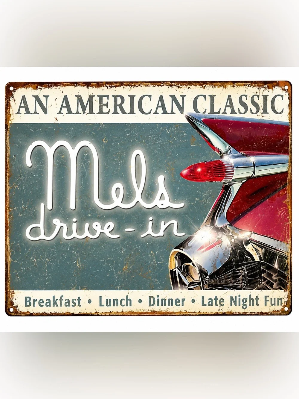 NEW Mel’s Drive-In Metal Sign